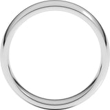 10K White Gold 6 mm Lightweight Comfort-Fit Half Round Band Size 10.5
