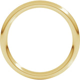 14K Yellow Gold 2 mm Comfort-Fit Full Round Band Size 5