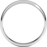 Platinum 5 mm Lightweight Half Round Band Size 9