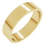 14K Yellow Gold 5 mm Flat Band Size 5