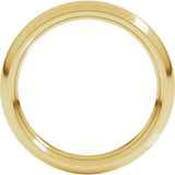 14K Yellow Gold 3.5 mm Comfort-Fit Half Round Band Size 6.5