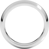 Platinum 5 mm Comfort-Fit Half Round Band Size 7