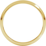 18K Yellow Gold 2.5 mm Half Round Band Size 4.5