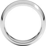 Platinum 8 mm Comfort-Fit Half Round Band Size 12.5