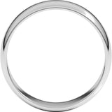 Palladium 6 mm Lightweight Half Round Band Size 8