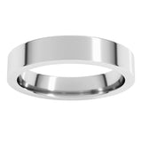 10K White Gold 4 mm Comfort-Fit Flat Band Size 7