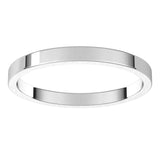 18K White Gold 2 mm Flat Band Size 8