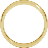 14K Yellow Gold 6.5 mm Lightweight Comfort-Fit Half Round Band Size 10