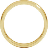 14K Yellow Gold 5 mm Lightweight Comfort-Fit Half Round Band Size 8