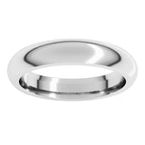 10K White Gold 4 mm Comfort-Fit Half Round Band Size 8