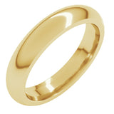 10K Yellow Gold 4 mm Comfort-Fit Half Round Band Size 10.5