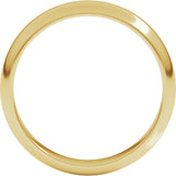 10K Yellow Gold 4 mm Half Round Band Size 12.5