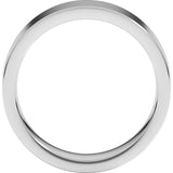 14K White Gold 6 mm Comfort-Fit Flat Band Size 9.5
