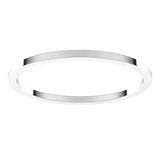 14K White Gold 1 mm Flat Band Size 7