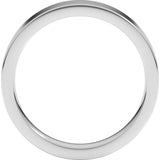 10K White Gold 4 mm Comfort-Fit Flat Band Size 7.5