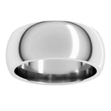 Sterling Silver 8 mm Comfort-Fit Half Round Band Size 9