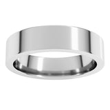 Sterling Silver 5 mm Comfort-Fit Flat Band Size 10