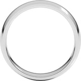10K White Gold 5 mm Lightweight Comfort-Fit Half Round Band Size 7.5