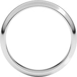 10K White Gold 4 mm Half Round Band Size 8.5