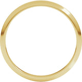 10K Yellow Gold 2 mm Half Round Band Size 11
