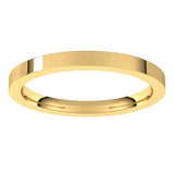 14K Yellow Gold 2 mm Comfort-Fit Flat Band Size 4
