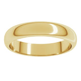 14K Yellow Gold 4 mm Half Round Band Size 6