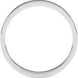 10K White Gold 3 mm Flat Band Size 6.5