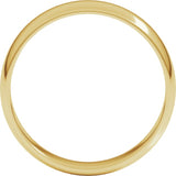 10K Yellow Gold 5 mm Lightweight Half Round Band Size 6