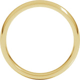 10K Yellow Gold 4 mm Lightweight Comfort-Fit Half Round Band Size 12