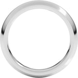 10K White Gold 4 mm Comfort-Fit Half Round Band Size 8.5