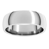 10K White Gold 6 mm Lightweight Comfort-Fit Half Round Band Size 12
