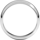 14K White Gold 6 mm Half Round Band Size 9