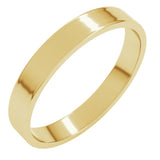 14K Yellow Gold 3 mm Ultra-Lightweight Flat Band Size 8