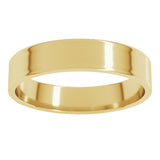 14K Yellow Gold 4 mm Ultra-Lightweight Flat Band Size 7