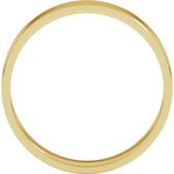 14K Yellow Gold 4 mm Ultra-Lightweight Flat Band Size 10