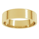 14K Yellow Gold 5 mm Ultra-Lightweight Flat Band Size 5