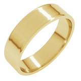 14K Yellow Gold 5 mm Ultra-Lightweight Flat Band Size 8