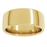 14K Yellow Gold 8 mm Comfort-Fit European-Style Band Size 6.5