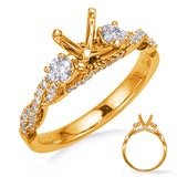 Yellow & White Gold Engagement Ring