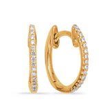 Yellow Gold Huggie Earring