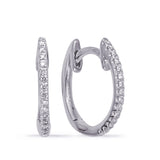 White Gold Huggie Earring