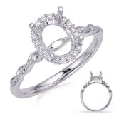 White Gold Halo Engagement Ring