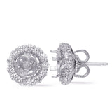 White Gold Jackets Earring .75ct Each