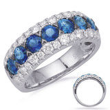 White Gold Sapphire & Diamond Ring