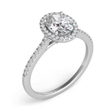 White Gold Halo Engagement Ring