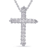 White Gold Diamond Cross Pendant