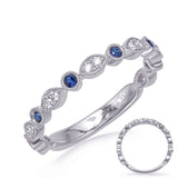 White Gold Sapphire & Diamond Ring