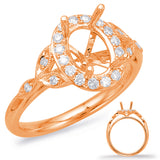Rose Gold Halo Engagement Ring