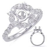 White Gold Halo Engagement Ring