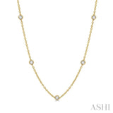 2 Ctw Round Cut Diamond Fashion Necklace in 14K Yellow Gold